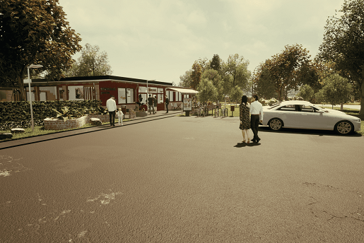 Étterem előtti tér